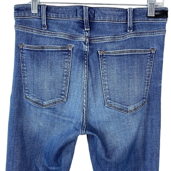 Abercrombie & Fitch Simone High Rise Ankle Flare Frayed Hem Blue Jeans 28 - Picture 4 of 16